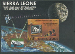 Sierra Leone 1984 15. Jahrestag Der Mondlandung Block 21 Postfrisch (C23296) - Sierra Leone (1961-...)