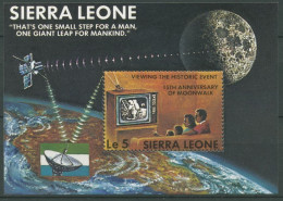 Sierra Leone 1984 15. Jahrestag Der Mondlandung Block 21 Postfrisch (C23296) - Sierra Leona (1961-...)