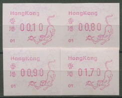 Hongkong 1992 Jahr Des Affen Satz 0,10/0,80/0,90/1,70, 7.21 Automat 1 Postfrisch - Automatenmarken