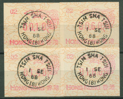 Hongkong 1988 Jahr Des Drachen Satz 0,10/0,60/1,40/1,80 ATM 3 S2.2 Gestempelt - Automatenmarken