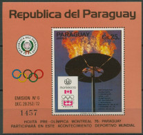 Paraguay 1974 Olympische Spiele Montreal Block 221 Postfrisch (C80526) - Paraguay