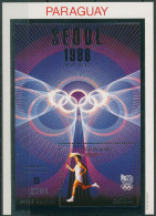 Paraguay 1988 Olymp. Spiele Seoul Fackelläufer Block 449 B Postfrisch (C80544) - Paraguay
