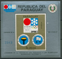 Paraguay 1970 Emblem Der Winterspiele Block 150 Postfrisch, Kl. Fehler (C80517) - Paraguay