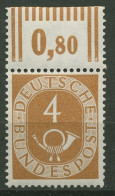 Bund 1951 Posthorn Bogenmarken 124 Oberrand Postfrisch - Ungebraucht