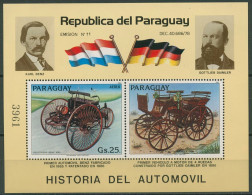 Paraguay 1983 Alte Automobile, Oldtimer Block 389 Postfrisch (C80542) - Paraguay