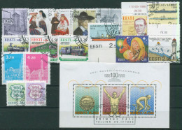 Estland 1996 Jahrgang Komplett (272/91, Block 9) Gestempelt (G60100) - Estonia