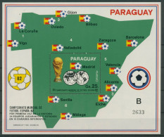 Paraguay 1982 Fußball-WM Spanien FIFA- Pokal Block 377 Postfrisch (C22674) - Paraguay