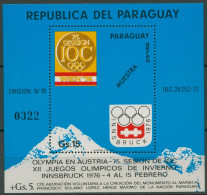 Paraguay 1974 Olympiade Innsbruck Block 232 "MUESTRA" Postfrisch (C22622) - Paraguay