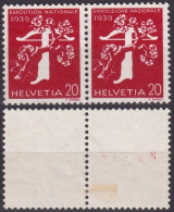 Landesausstellung Z27e, 20+20 Rp.rot  (Rollen-Paar Mit Kontrollnummer / Fake)       1939 - Unused Stamps