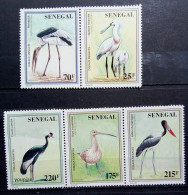 Senegal 1997, Endangered Birds, Two MNH Stamp Strips - Senegal (1960-...)