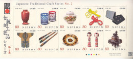 2013 Japan Traditional Crafts Ceramics Pottery Clothing Miniature Sheet Of 10 MNH - Nuevos