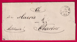 GUERRE 1870 K PR FELD POST EXP 19 INF DIV POUR CHARTRES EURE ET LOIR LETTRE - Guerra Del 1870