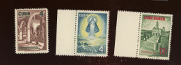 1956-1957. CUBA. 3 Jolis Timbres **. Mint NH - Nuovi