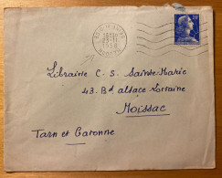 Enveloppe Affranchie Type Muller Oblitération Meudon Seine Et Oise 1958 Anomalie Bloc Dateur Inversé - Oblitérations Mécaniques (Autres)
