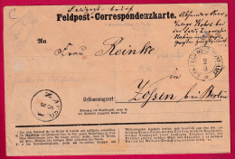 FELDPOST CORRESPONDENZKARTE DE VERSAILLES SEINE ET OISE 2 MARS 1871 POUR BERLIN ALLEMAGNE LETTRE - War 1870