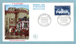 FDC France 1962 -  Vannes - YT 1333 - Vannes - 1960-1969