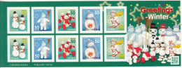 2013 Japan Greetings Winter Snowman  Miniature Sheet Of 10 MNH - Nuevos