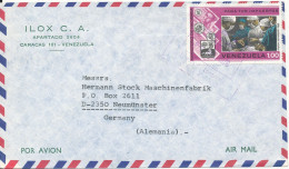 Venezuela Air Mail Cover Sent To Germany 1976 Single Franked - Venezuela