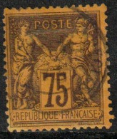 France 1890 Yv. N°99 - 75c Violet S. Orange - Oblitéré - 1876-1898 Sage (Type II)