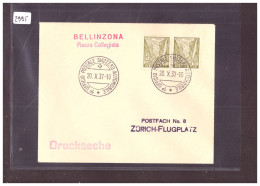 BUREAU DE POSTE AUTOMOBILE - BELLINZONA PIAZZA COLLEGIATA 1937 - AUTOMOBIL POSTBUREAU - Postmark Collection