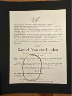 Kamiel Van Der Linden Weduwnaar Juliette Van Coppenolle *1879 Nederbrakel +1960 Anderlecht Dekens Desmae De Prez Roman S - Todesanzeige