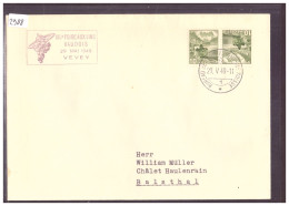 BUREAU DE POSTE AUTOMOBILE - VEVEY - FOIRE AUX VINS VAUDOIS 1949 - SCHWEIZ.  AUTOMOBIL POSTBUREAU - Postmark Collection