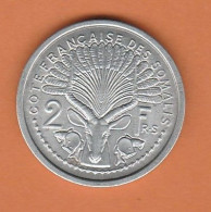 CÔTE FRANCAISE DES SOMALIS .UNION FRANCAISE . 2 FRANCS 1949 . ALUMINIUM .SUP - Djibouti