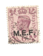 (COLONIE E POSSEDIMENTI) 1943-1947, MEF, SOPRASTAMPATI, 6p - 1 Francobollo Usato (CAT. SASSONE N.11) - Occup. Britannica MEF