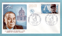 FDC France 1970 - Alphonse Juin - Maréchal De France - YT 1630 - Paris - 1970-1979