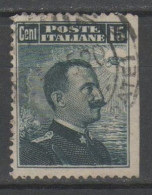 ITALIA 1911 - Effigie 15 C. - Varietà Non Dentellato A Destra - Afgestempeld