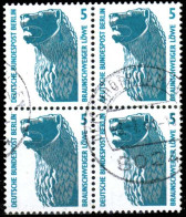 BERLIN DS SEHENSW Nr 863 Gestempelt VIERERBLOCK X14356E - Used Stamps