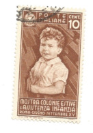 (REGNO D'ITALIA) 1937, COLONIE ESTIVE E ASSISTENZA ALL'INFANZIA - Serie Di 16 Francobolli Usati, Annulli Da Periziare - Usados
