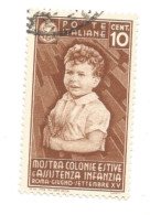 (REGNO D'ITALIA) 1937, COLONIE ESTIVE E ASSISTENZA ALL'INFANZIA - Serie Di 16 Francobolli Usati, Annulli Da Periziare - Oblitérés