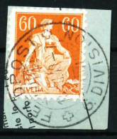SCHWEIZ 1917 Nr 140z Gestempelt Briefstück Zentrisch X697012 - Usati