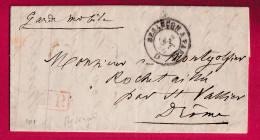 GUERRE 1870 GARDE MOBILE A BESANCON DOUBS 2 OCT 1870 POUR ST VALLIER DROME PP ROUGE LETTRE - Guerra Del 1870