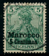 DEUTSCHE AUSLANDSPOSTÄMTER MAROKKO Nr 8II Gestempelt X6B94E2 - Deutsche Post In Marokko