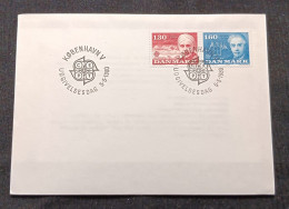 D)1980, DENMARK, FIRST DAY COVER, ISSUE, EUROPE, CHARACTERS, KAREN BLIXEN,1885-1972, WRITER, AUGUST KROGH,1874-1949, NOB - Otros & Sin Clasificación