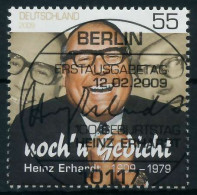 BRD 2009 Nr 2721 ESST Zentrisch Gestempelt X84884A - Used Stamps