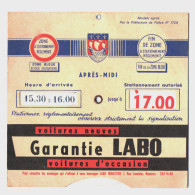 DISQUE De CONTROLE De STATIONNEMENT. GARANTIE LABO. - Automobili