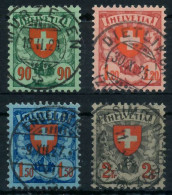 SCHWEIZ 1924 Nr 194x-197x Zentrisch Gestempelt X6C2CAA - Gebraucht