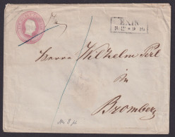 Altdeutschland Preussen Brief Ganzsache 1 Sgr. R" EXIN Posen Nach Bromberg - Postal  Stationery