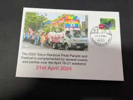 23-4-2024 (2 Z 47) Tokyo Japan Pride 21st April 2024 - With Australia Butterfly Stamp - Altri & Non Classificati