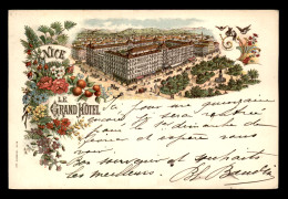 06 - NICE - LE GRAND HOTEL - CARTE ILLUSTREE STYLE GRUSS AUS - Pubs, Hotels And Restaurants