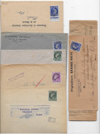 FRANCE Timbres Préoblitérés Sur Lettre Dispersion Collection 6 Lettres  Type MAZELIN - 1953-1960