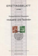 Germany Deutschland 1982-14 Industrie Und Technik, Tractor Tractors Excavator, Airport Aviation Plane Airplane, Bonn - 1981-1990