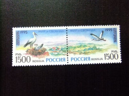 111 RUSIA RUSSIE 1995 EUROPA FAUNA PAJAROS YVERT 6152 / 6153 ** MNH - 1995