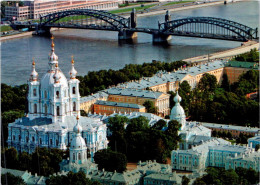 23-4-2024 (2 Z 48) Russia (but Posted Within France) Smolny Cathedral  (& Bridge) - Kirchen U. Kathedralen