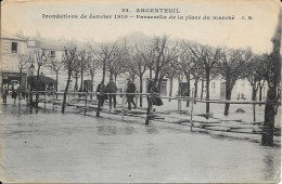 95 Argenteuil Inondations De Janvier 1910 - Passerelie De La Place Du Marché - Argenteuil