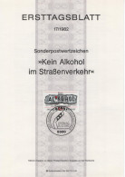 Germany Deutschland 1982-17 Kein Alkohol Im Strassenverkehr, No Alcohol On The Roads, Canceled In Bonn - 1981-1990