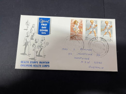 23-4-2024 (2 Z 49) FDC - New Zealand - Posted To Australia 1972 - Health Stamps (Tennis) - FDC